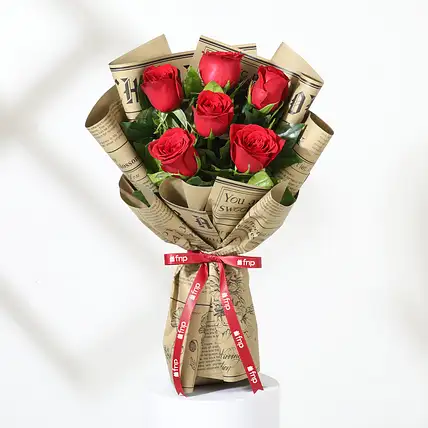 Valentines Love in Print Rose Bouquet-picture-32