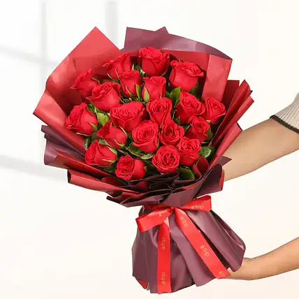 Valentines Maroon Majesty Rose Wrap-image-12
