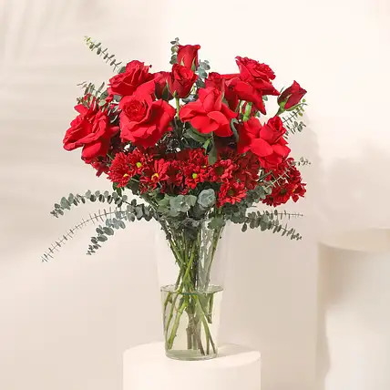 Romantic Red Rose Valentine Arrangement-picture-14