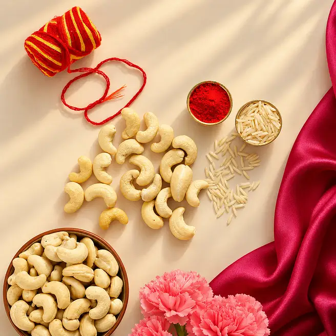 Bhai Dooj Best Wishes Cashews Combo
