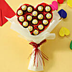 Rocher Chocolates in Heart shaped Bouquet