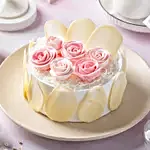 Rose Theme White Forest Cake