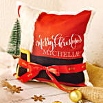 Personalised Merry Christmas N Cushion Hand Delivery