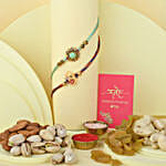Sneh Ganesha N Meenakari Rakhi Set With Assorted Dryfruits