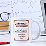 Certificate of Appreciation Mug