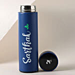 Personalized Radiance Blue LED Temperature Bottle