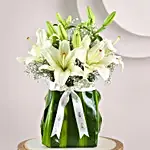 Moonlight Bouquet Of White Lilies