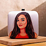 Personalised Caricature Sleek Clutch Bag