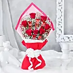 Red Roses Bunch With Nestle Kitkat Chocolates