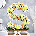 Personalised Sunshine Roses Arrangement