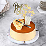 Butterscotch Cake With Birthday Topper