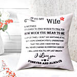 Letter To Wife Cushion