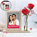 Personalised Together Forever Frame With Red Roses