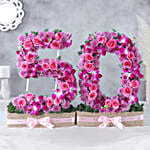 Half Century Celebration Roses N Daisies Arrangement