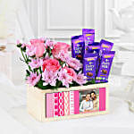 Delicate Roses N Cadbury Delights Gift Combo