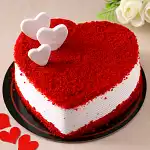 Valentine s Heart Red Velvet Cake Half Kg