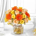 Gerbera N Rose Bloom Jar