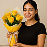 Yellow Rose Bouquet 4 Stems