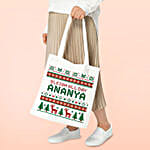 Personalised Sleigh All Day Christmas Tote Bag