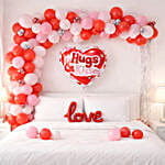 Hugs N Kisses Balloon Valentine Setup