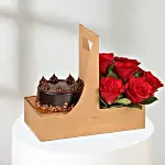 Ruby Rose N Truffle Cake Valentine Combo