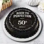 Cheers to 50th Birthday Truffle Photo Cake 500g