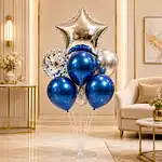 Midnight Blue Starburst Balloon Bouquet