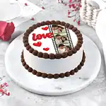 Love Story Chocolate Photo Cake 500g