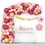 Rose Elegance Anniversary Balloon Setup