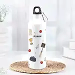 Cricket Doodles with Name Sipper Bottle