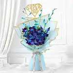 Super Dad Blue Orchid Bouquet
