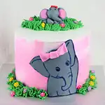 6 Layer Cute Elephant Chocolate Cake 1 Kg Eggless