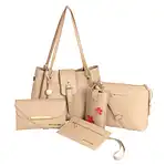 Bagsy Malone Tote Bag Combo of 5 Beige