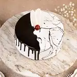 Creamy Drip Black Forest Cake Eggless Half Kg