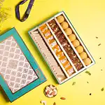 Pearl Rose & Peacock Desi Indian Assorted Sweet Box