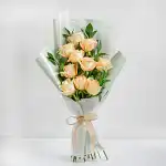 Nice Peach Roses Bouquet