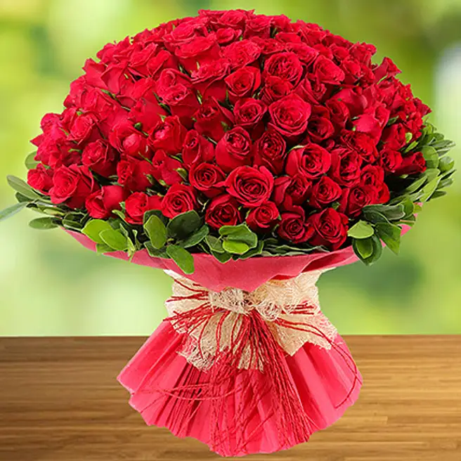 100 Red Roses singapore | Gift 100 Red Roses- FNP