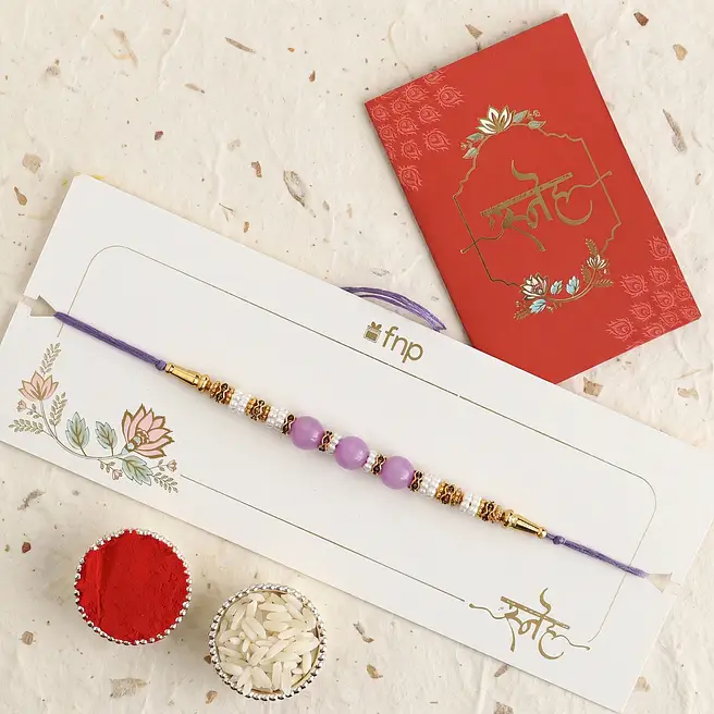 Single Rakhi Original Single Graceful Pearl Ethnic Rakhi singapore | Gift Single Graceful ...