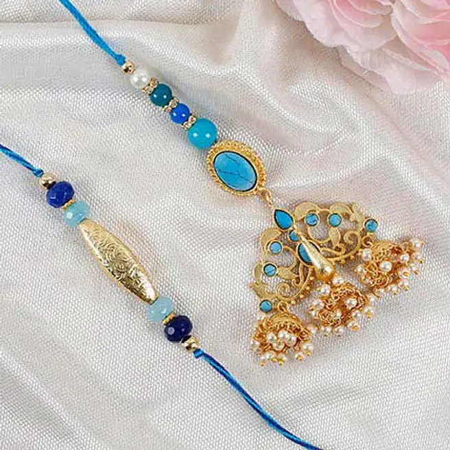 Lamba Roki Designer Peacock Lumba Rakhi south-africa | Gift Designer Peacock Lumba ...