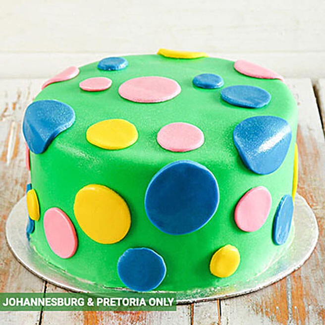 Green Polka Dot Pinata Cake 20cm south-africa Gift Green Polka