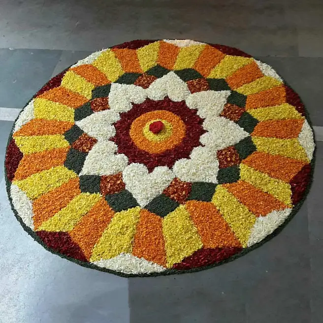 Multocolored Rangoli Multicolor Flowers Rangoli uae | Gift Multicolor Flowers Rangoli- FNP