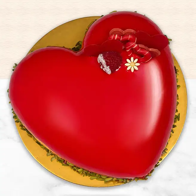 Choco Red Velvet Heart Cake 1 Kg