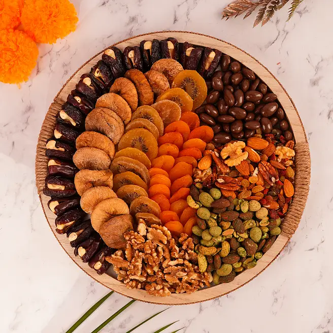 Diwali Sweets And Dry Fruits Arrangement