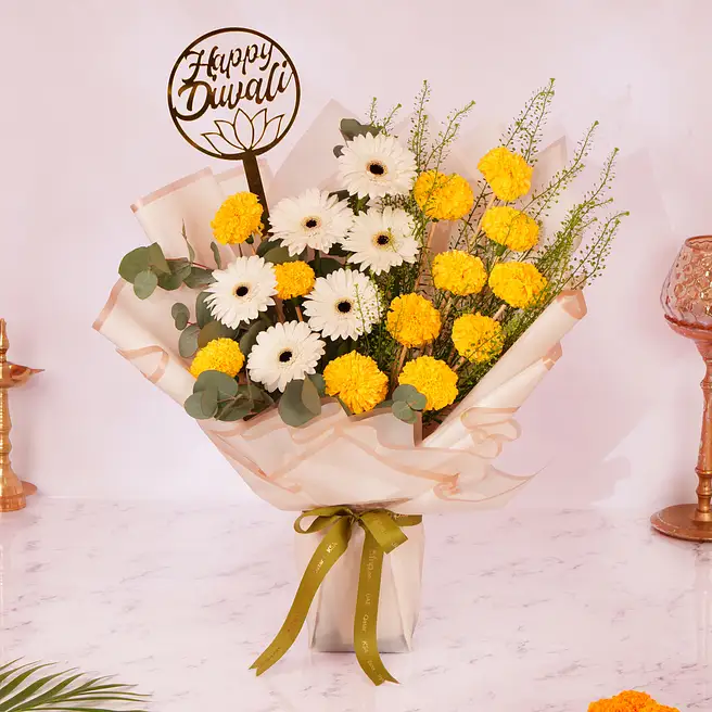 Diwali Floral Harmony Flower Bouquet