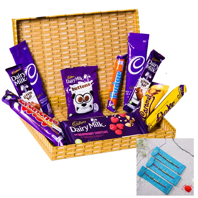 3 Traditional Pearl Rakhis And Sweet Treats uk | Gift 3 Traditional ...