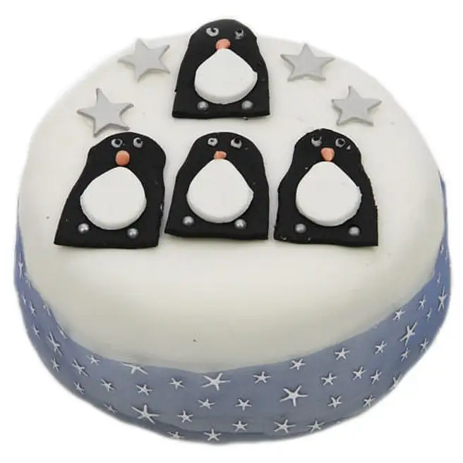 Penguins Christmas Chocolate Cake 2 Kg