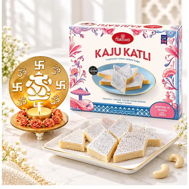Kaju Katli N Ganesha Tealight Set