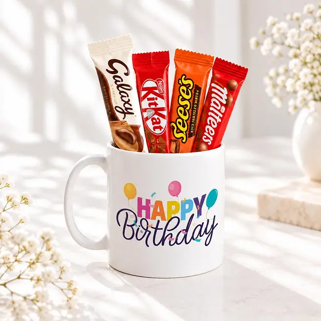 Happy Birthday Mug & Chocolate Combo