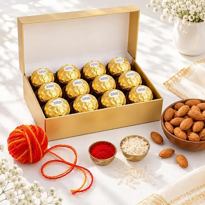 Bhai Dooj Festivity Ferrero Rocher And Almonds Combo