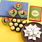 Happy Diwali Diyas And Sweet Treats Hamper